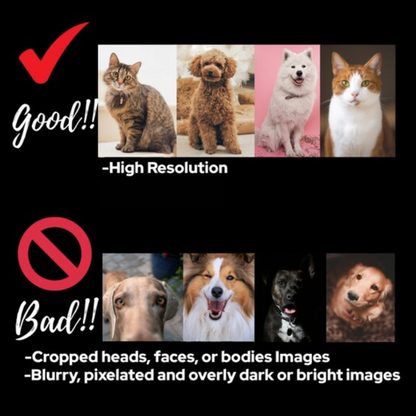 Custom Dog Cat Face Clear Phone Case