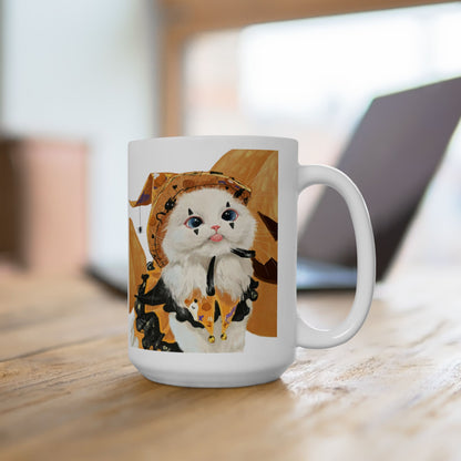 Witch Cat and Silly Gun Cat Mug