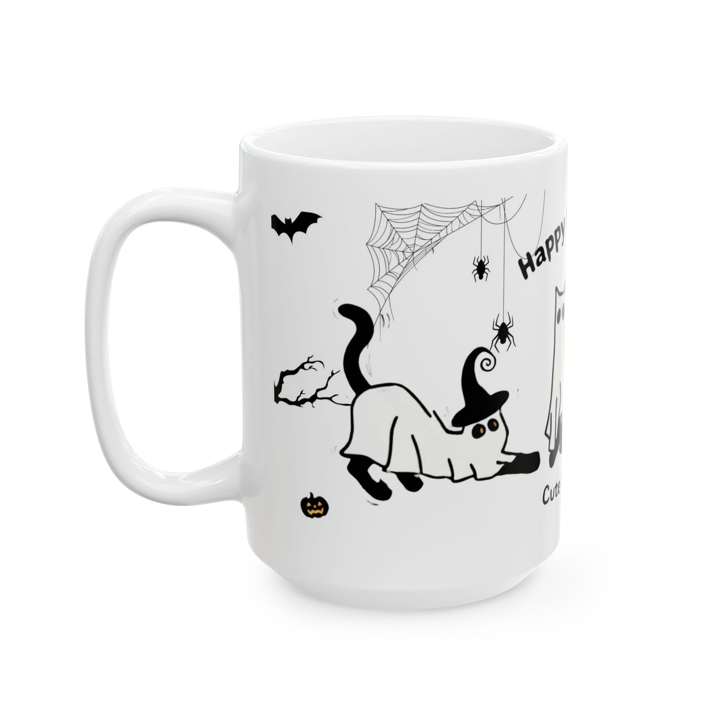 Halloween Ghost Cat Mug