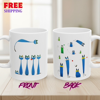 Playful Cat Parade Mug