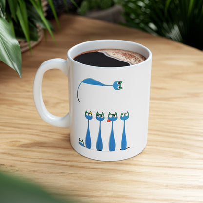 Playful Cat Parade Mug