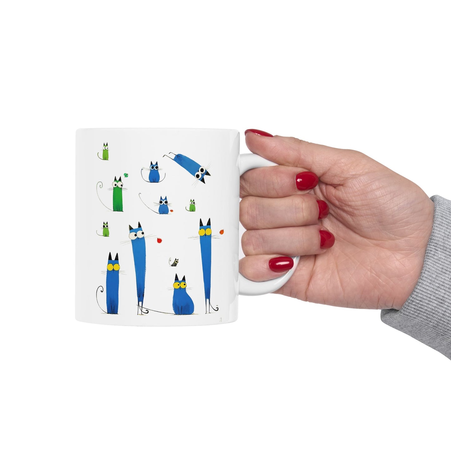 Playful Cat Parade Mug