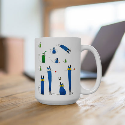 Playful Cat Parade Mug