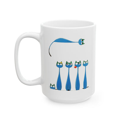 Playful Cat Parade Mug