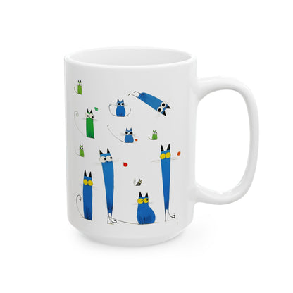 Playful Cat Parade Mug