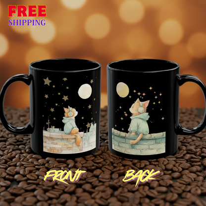 Starry Night Cat Mug