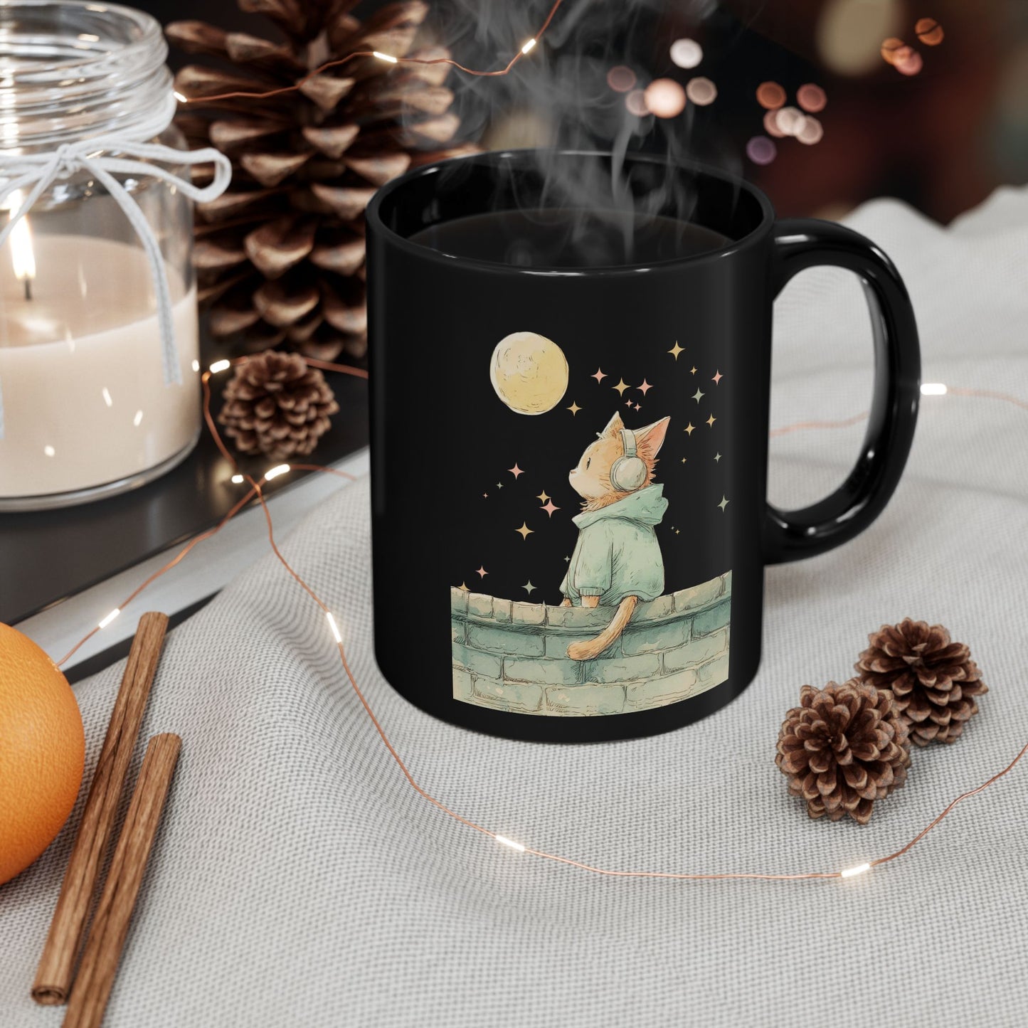 Starry Night Cat Mug