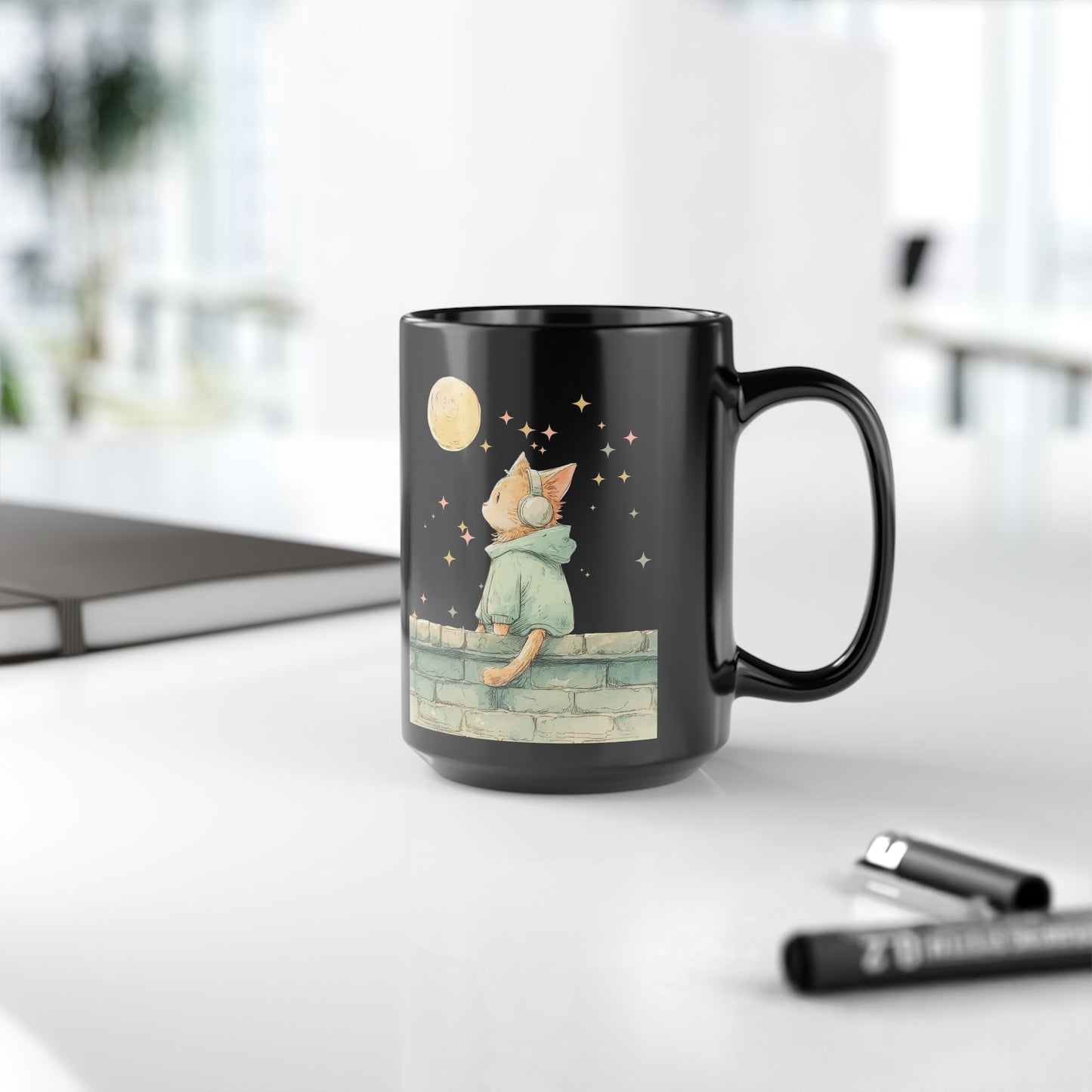 Starry Night Cat Mug