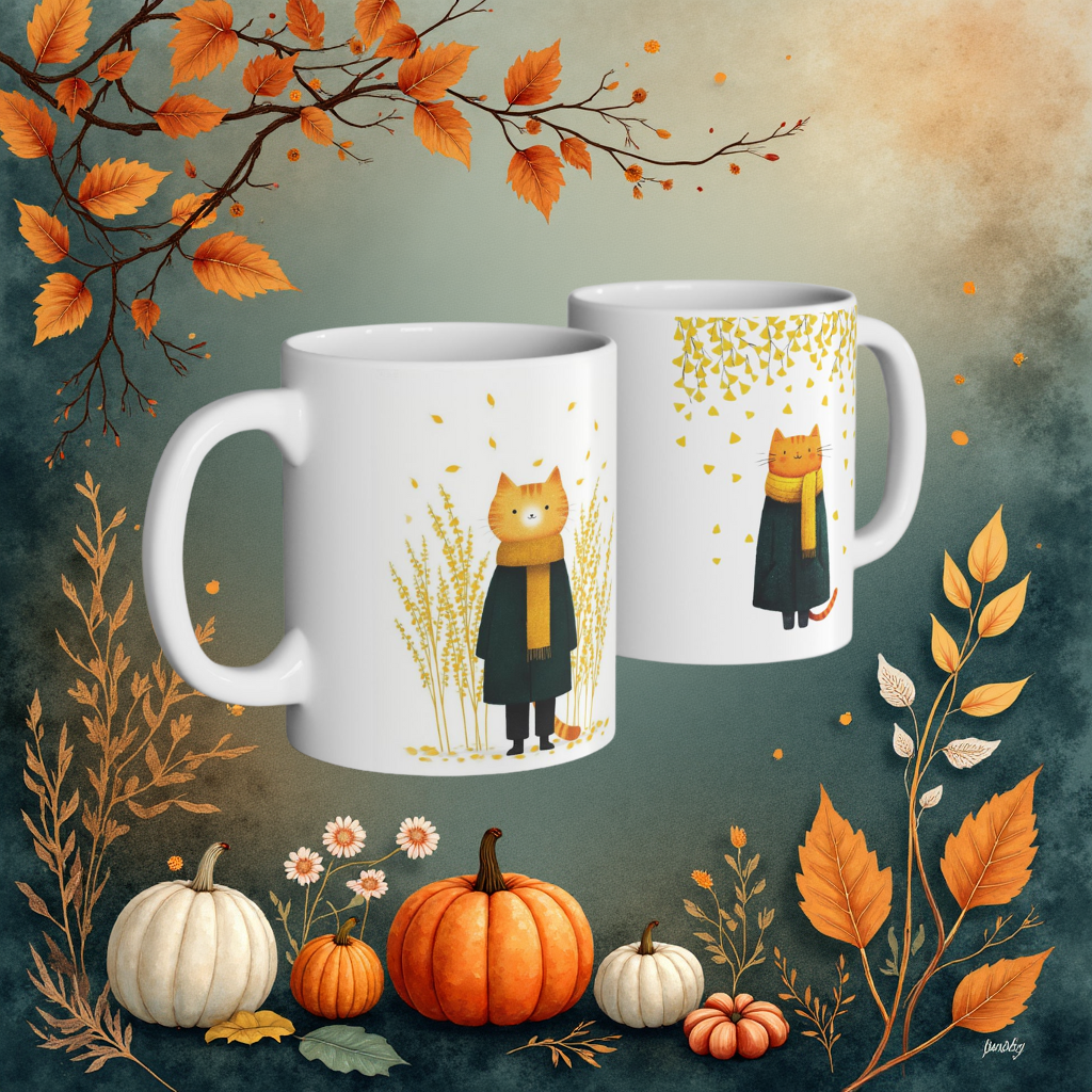 Autumn Cat Mug
