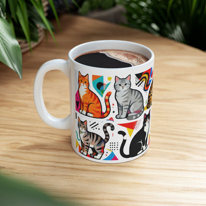 Colorful Cat Collage Mug