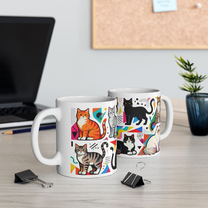 Colorful Cat Collage Mug