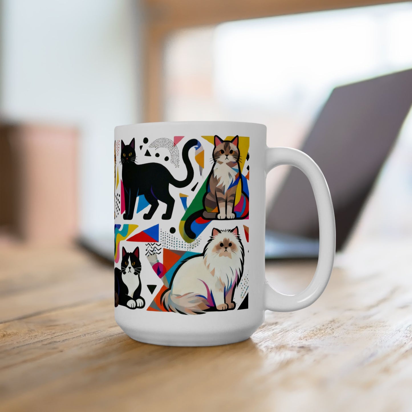 Colorful Cat Collage Mug