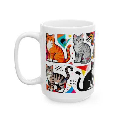 Colorful Cat Collage Mug