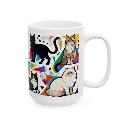 Colorful Cat Collage Mug