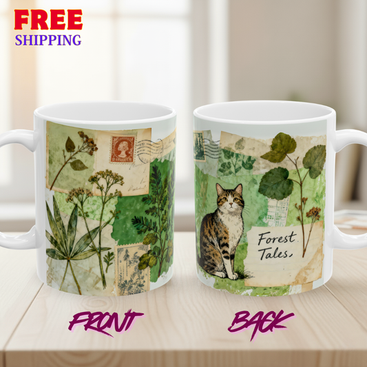 Forest Tales Cat Mug