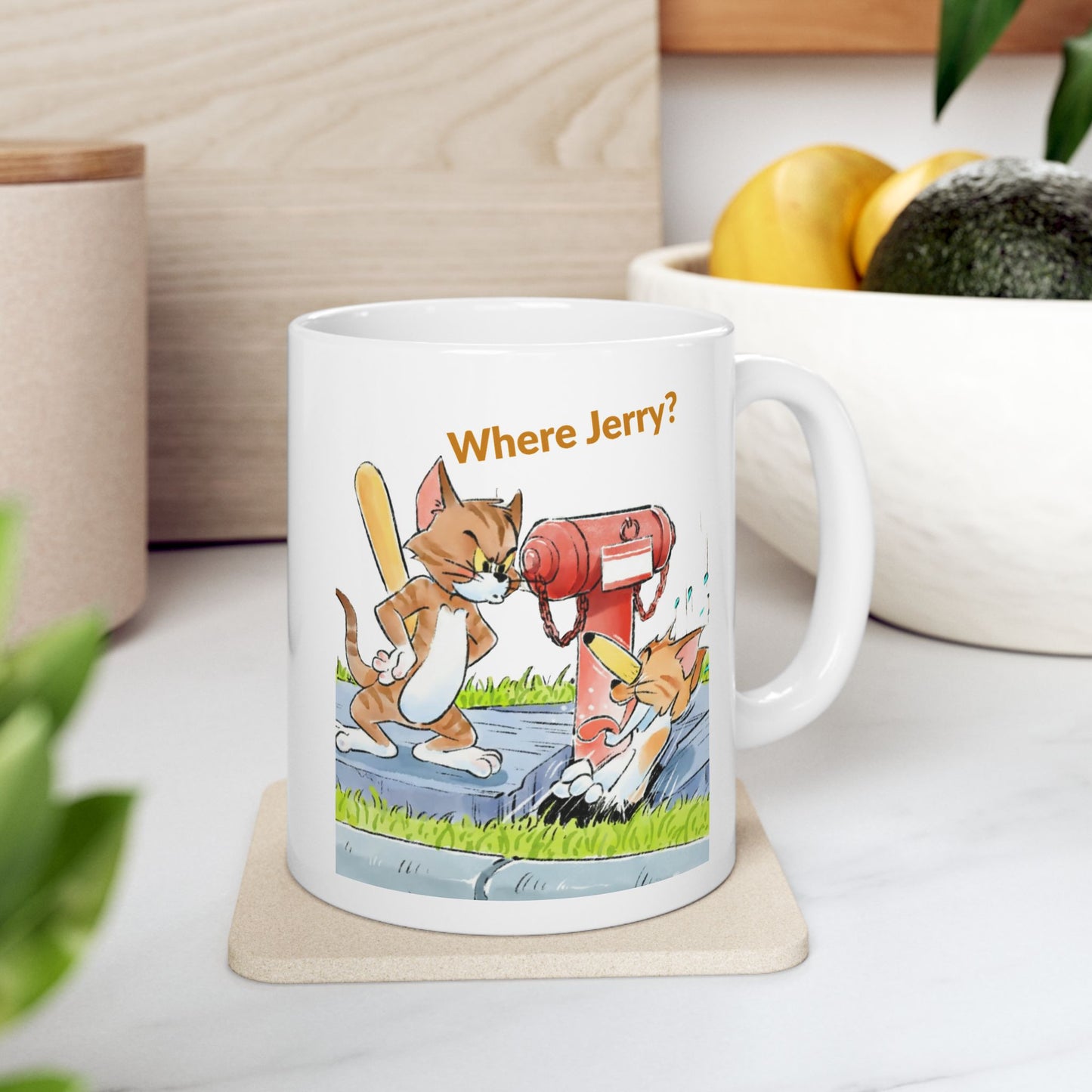 Curious Cat Mischief Mug