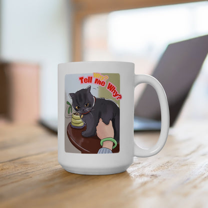 Curious Blue Cat Mug