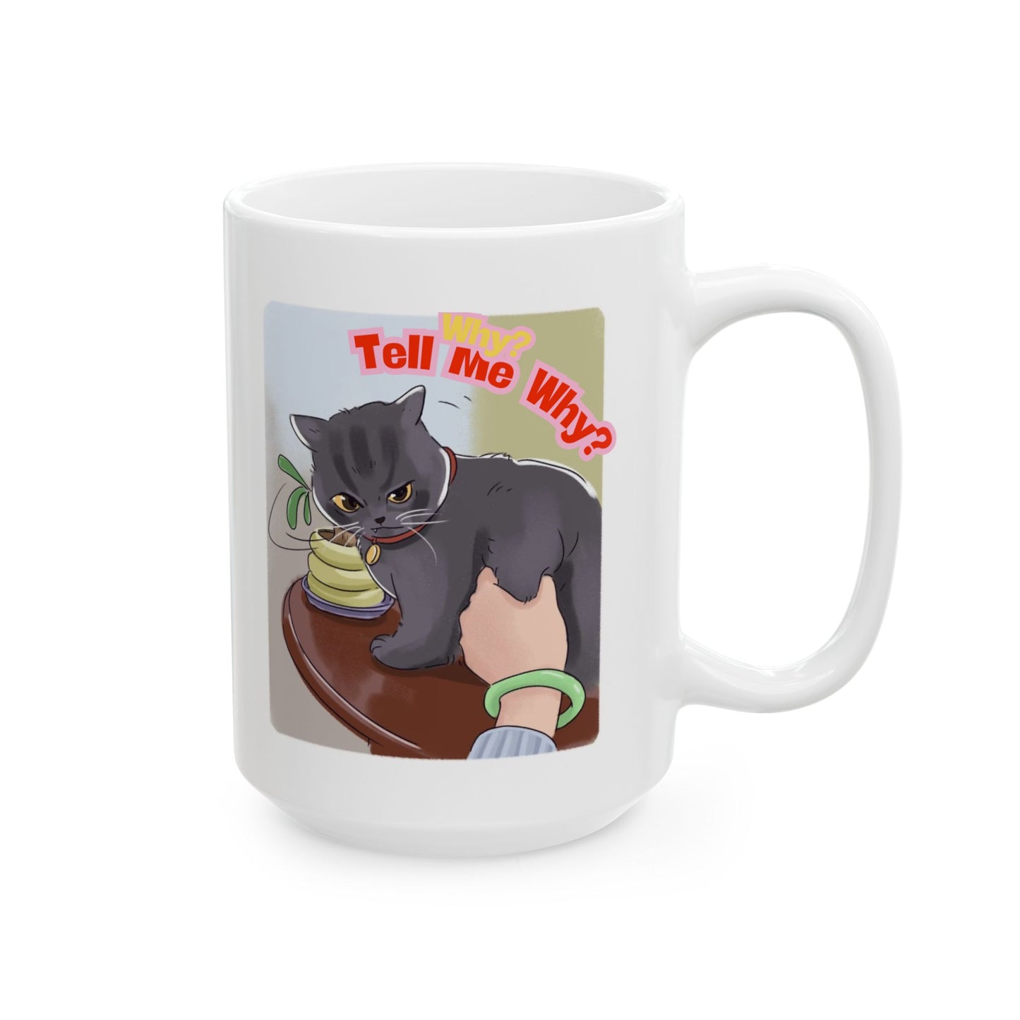 Curious Blue Cat Mug