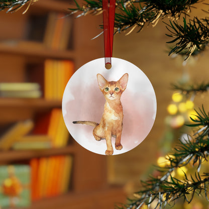 Custom Watercolor Cat Memorial  Ornament
