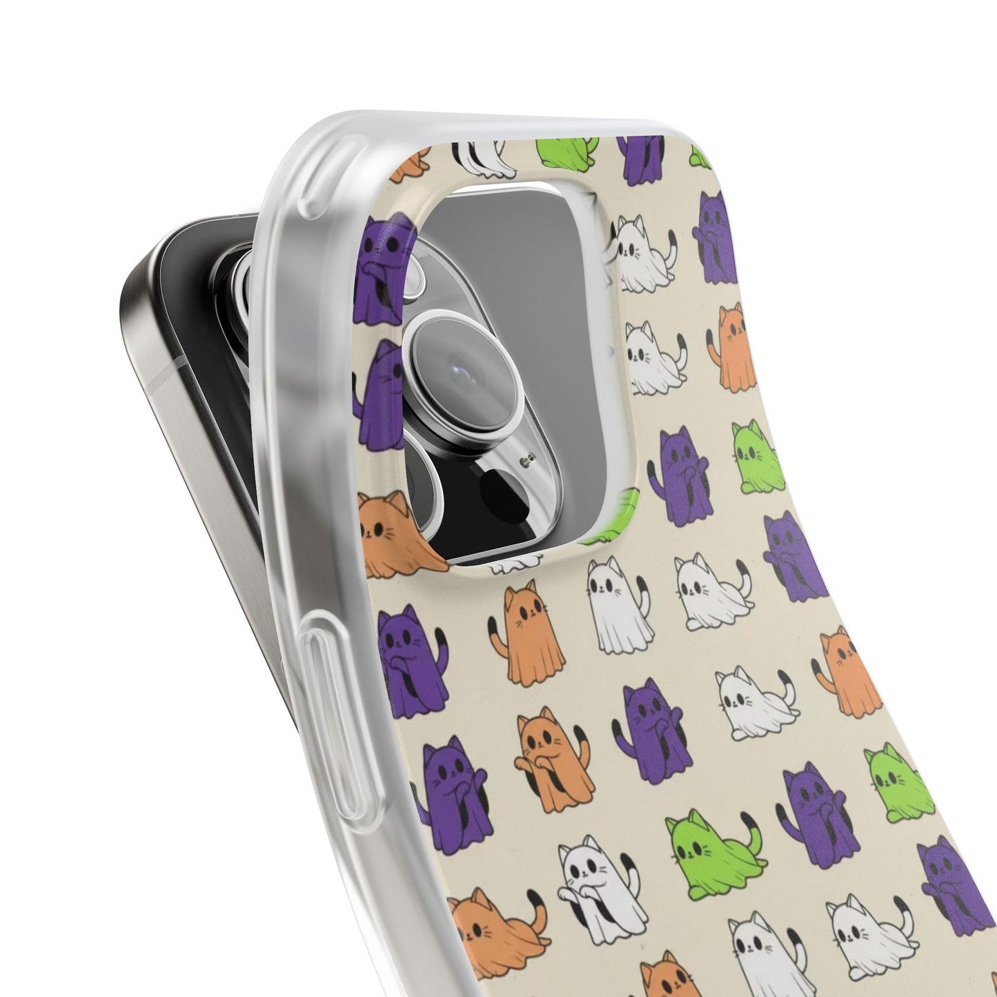 Halloween Cat Ghost Pattern Phone Case