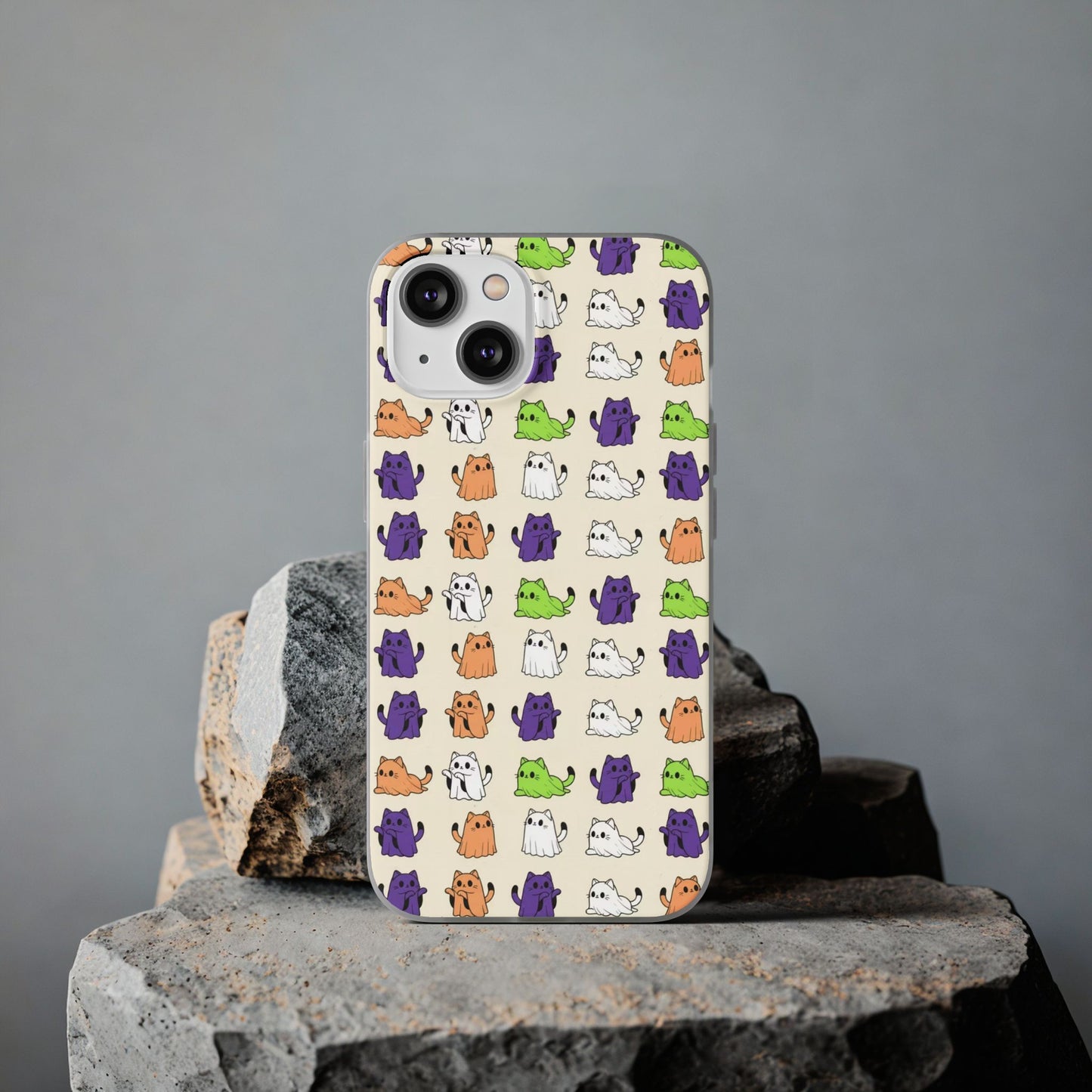 Halloween Cat Ghost Pattern Phone Case
