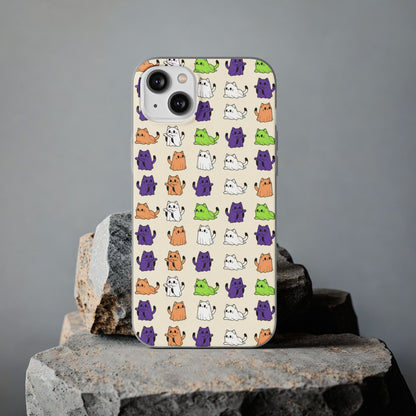 Halloween Cat Ghost Pattern Phone Case
