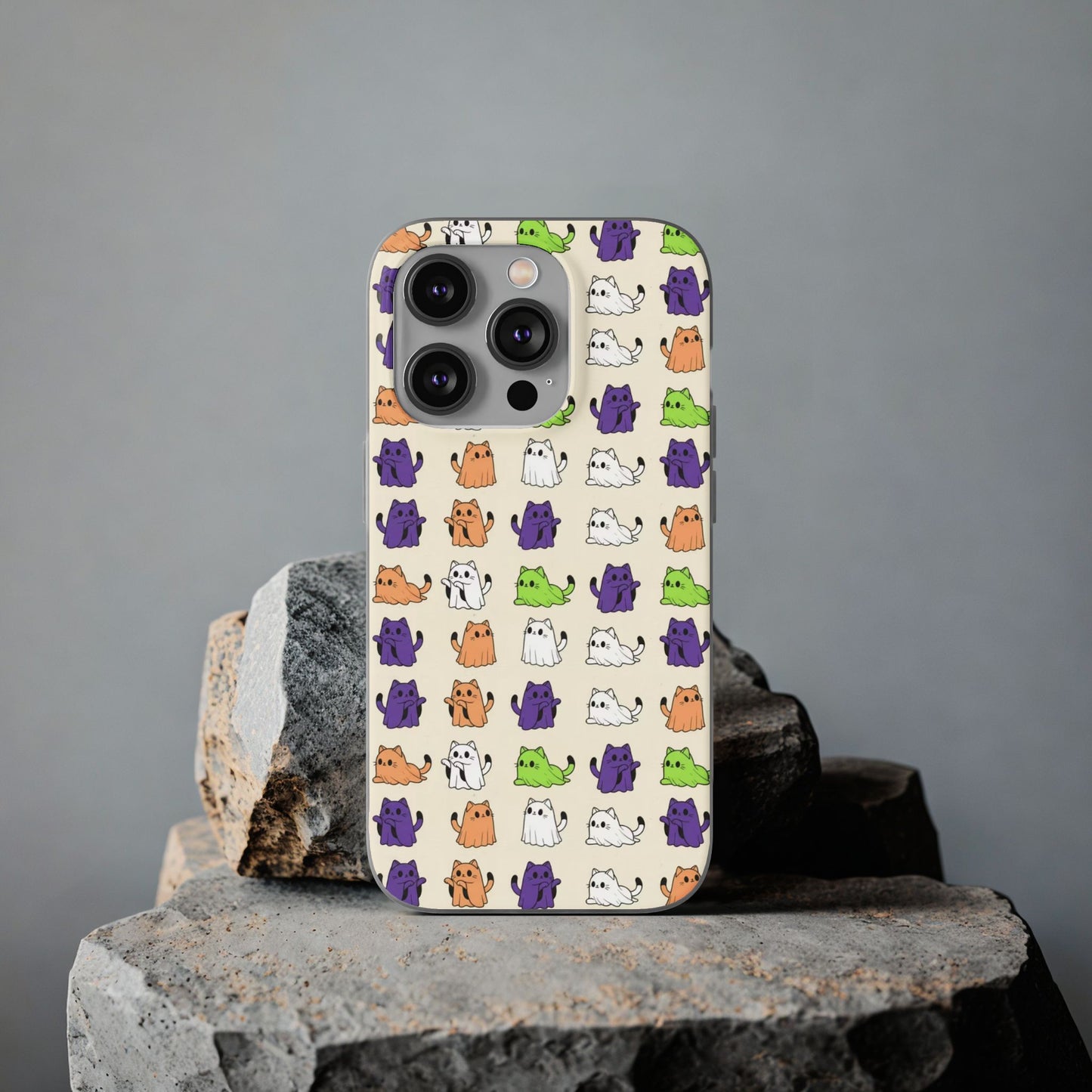 Halloween Cat Ghost Pattern Phone Case
