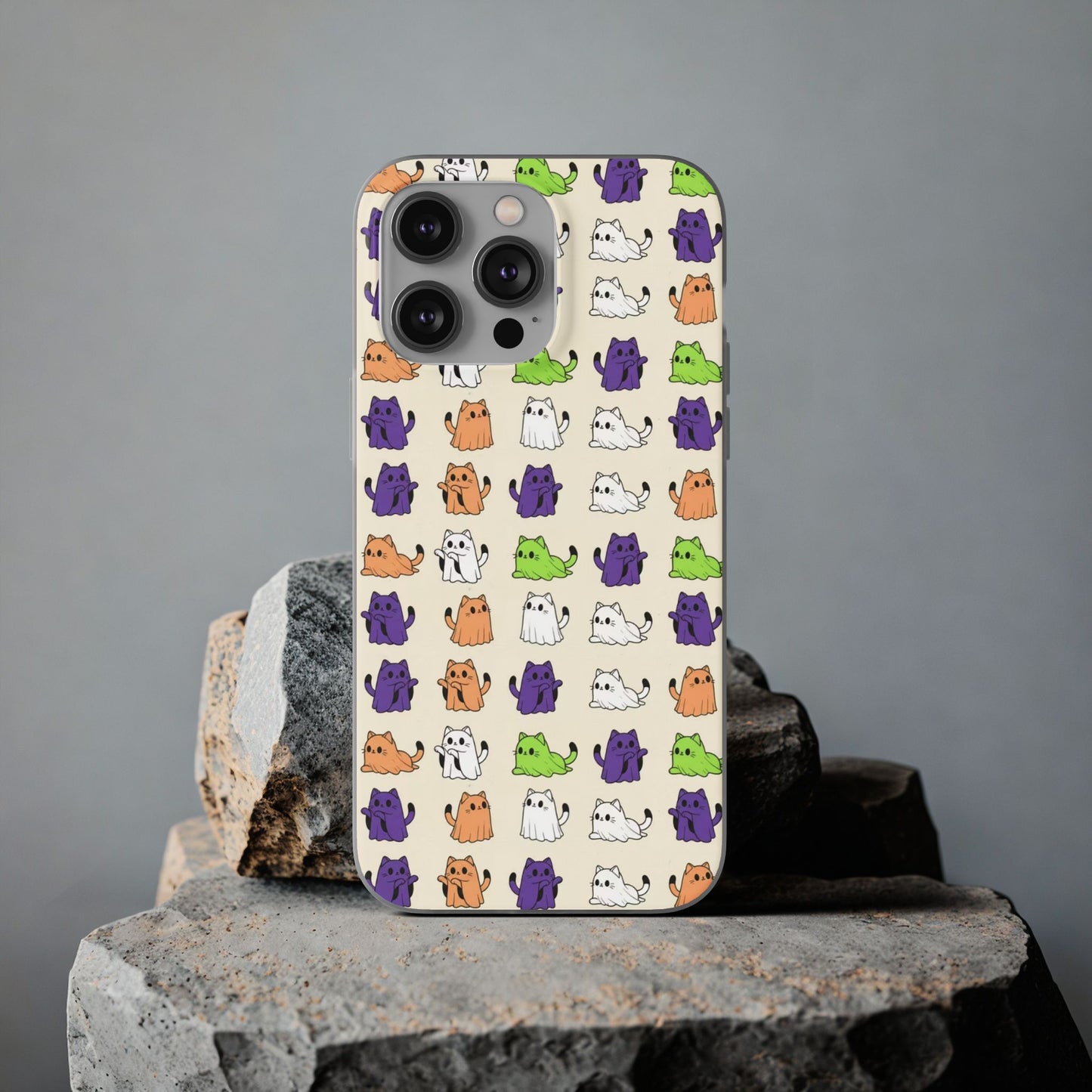 Halloween Cat Ghost Pattern Phone Case