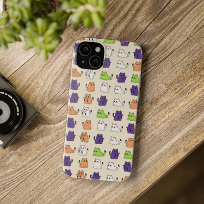 Halloween Cat Ghost Pattern Phone Case