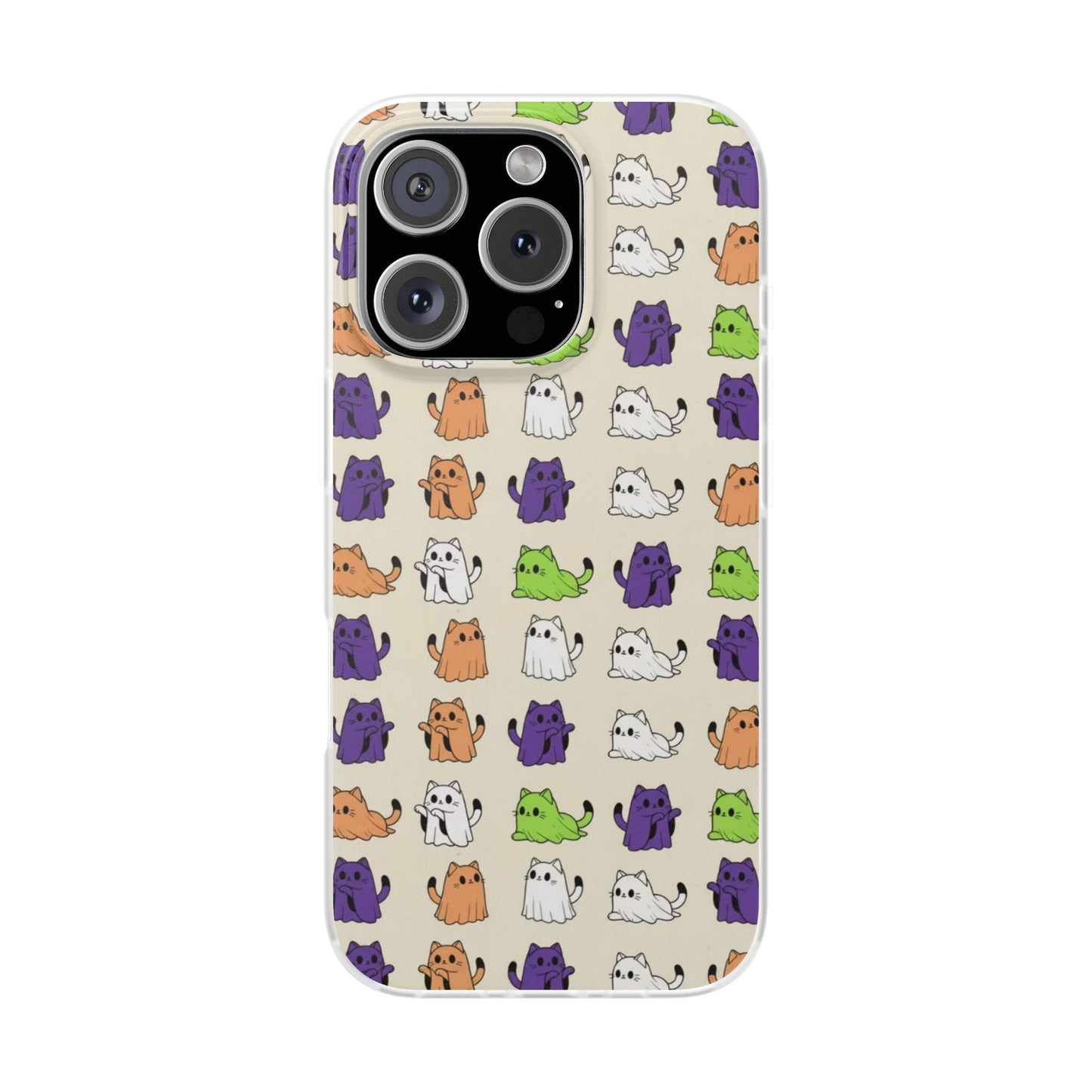 Halloween Cat Ghost Pattern Phone Case