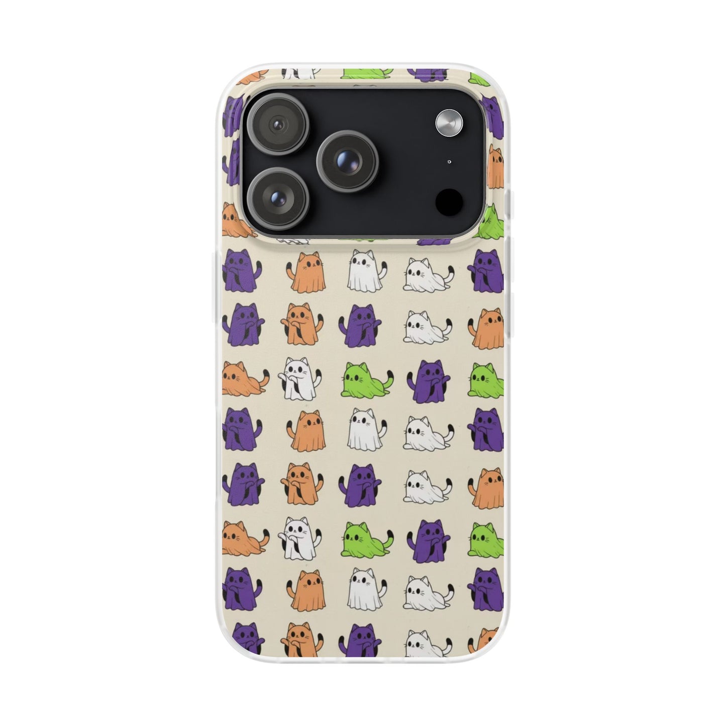 Halloween Cat Ghost Pattern Phone Case