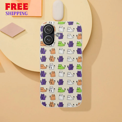Halloween Cat Ghost Pattern Phone Case