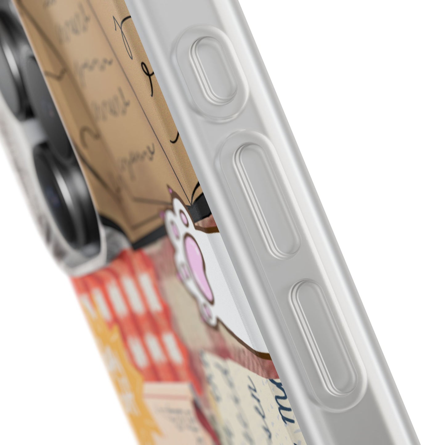 Vintage Cat Reading Collage Phone Case