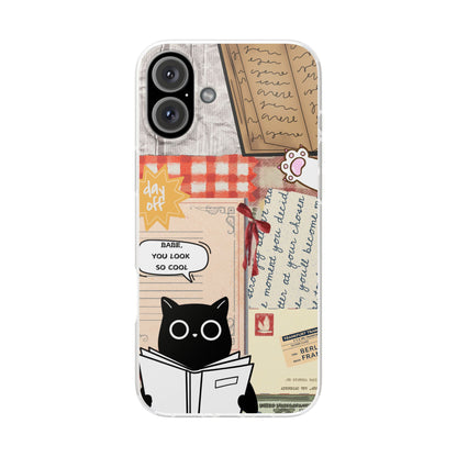 Vintage Cat Reading Collage Phone Case