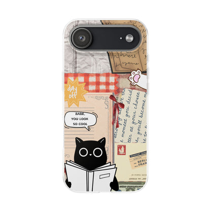 Vintage Cat Reading Collage Phone Case