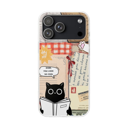 Vintage Cat Reading Collage Phone Case