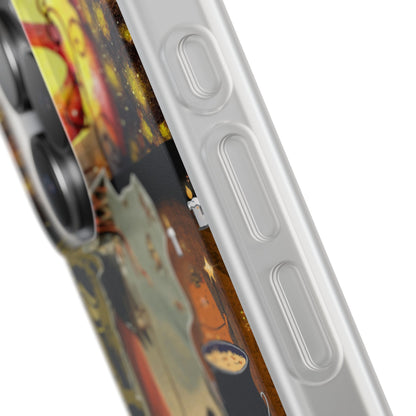 Spooky Halloween Cat & Witch Phone Case