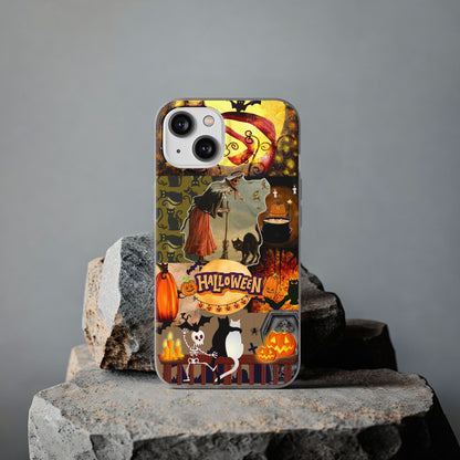 Spooky Halloween Cat & Witch Phone Case