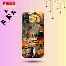 Spooky Halloween Cat & Witch Phone Case