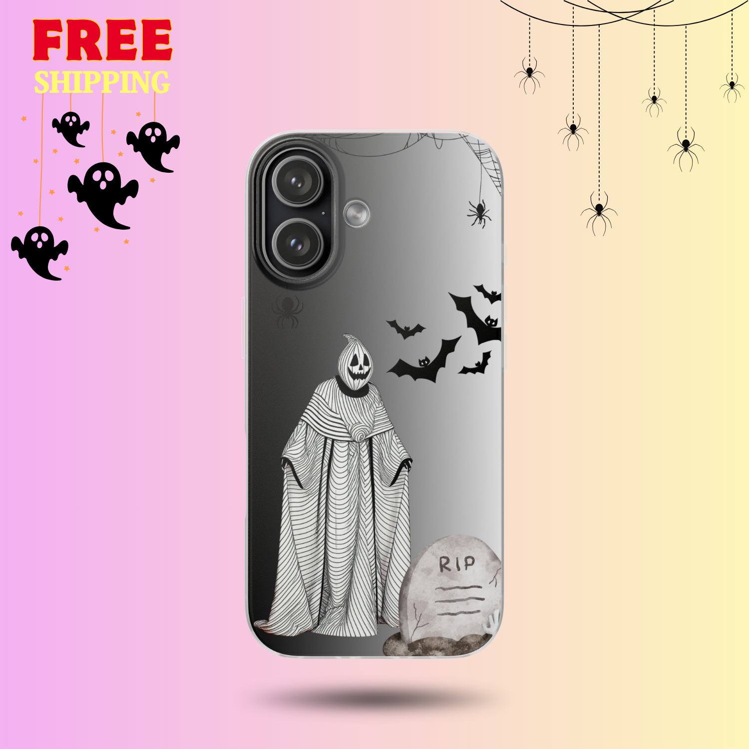 Creepy Pumpkin Ghost Halloween Phone Case