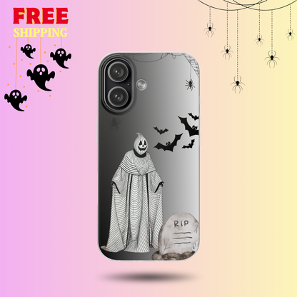 Creepy Pumpkin Ghost Halloween Phone Case