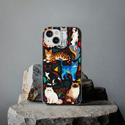 Colorful Cat Art Phone Case