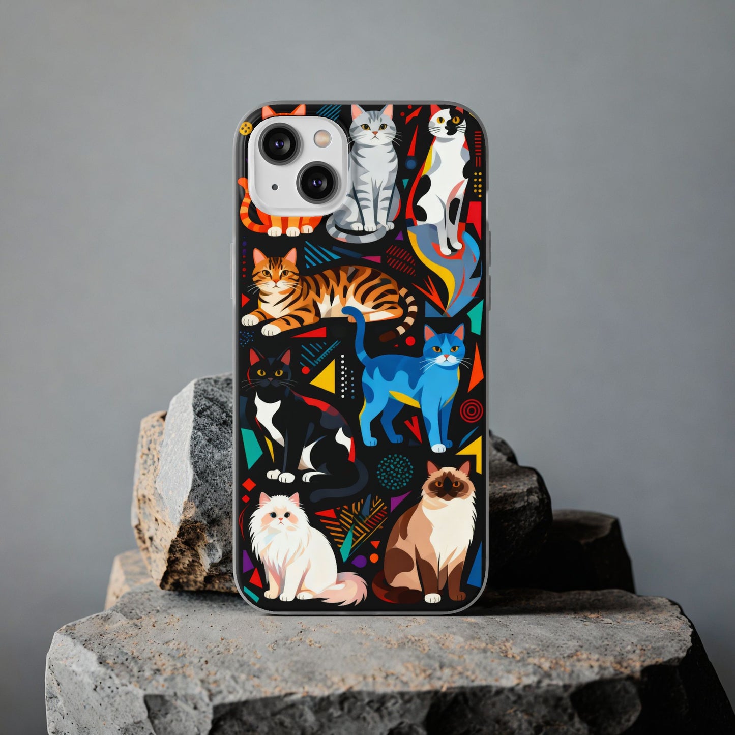 Colorful Cat Art Phone Case