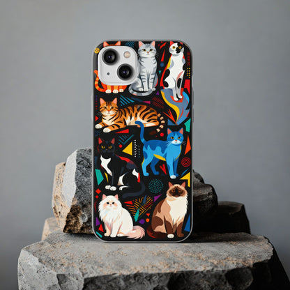 Colorful Cat Art Phone Case