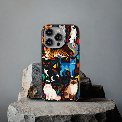 Colorful Cat Art Phone Case