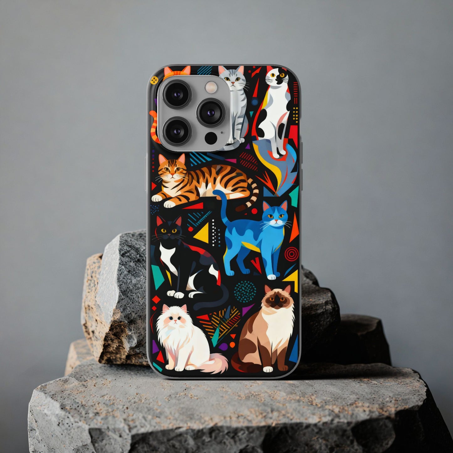 Colorful Cat Art Phone Case