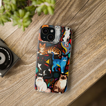 Colorful Cat Art Phone Case