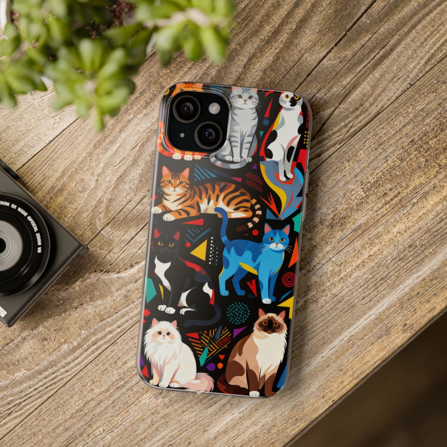 Colorful Cat Art Phone Case