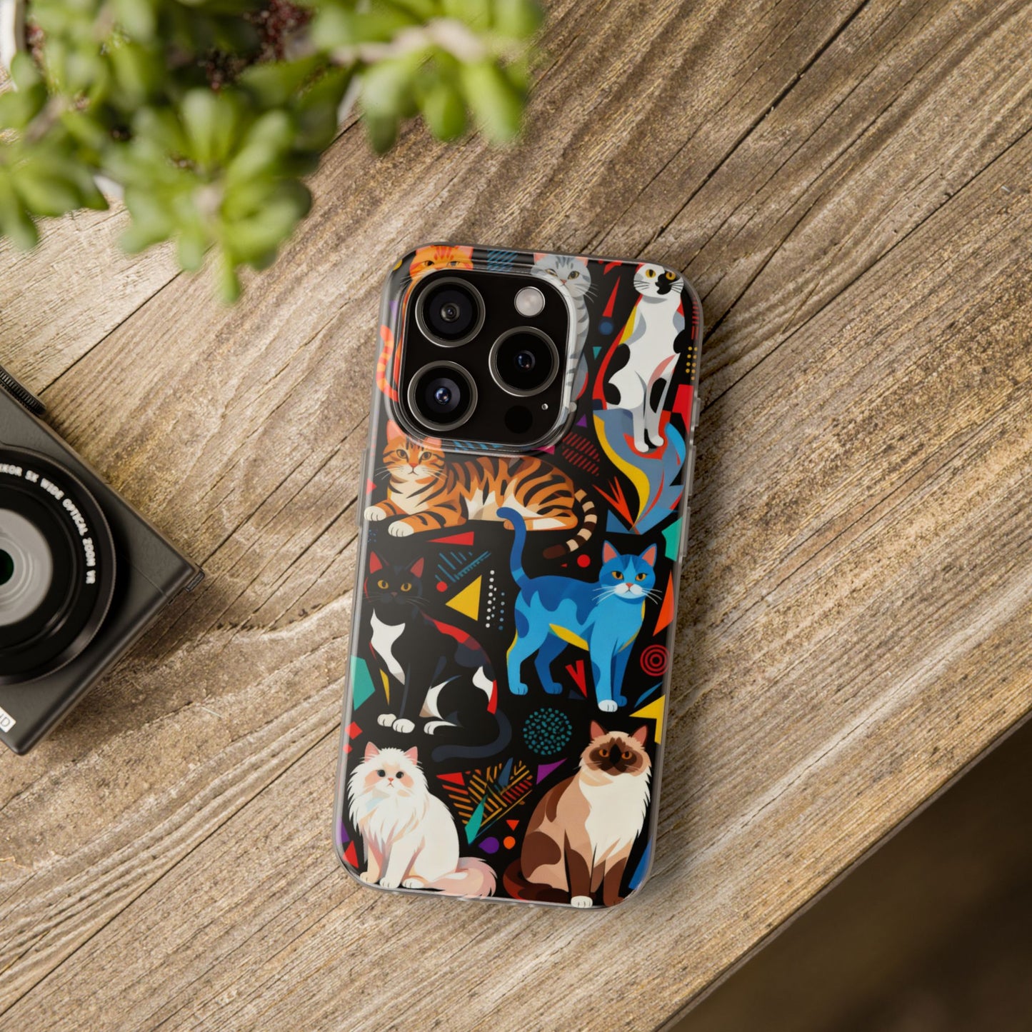 Colorful Cat Art Phone Case