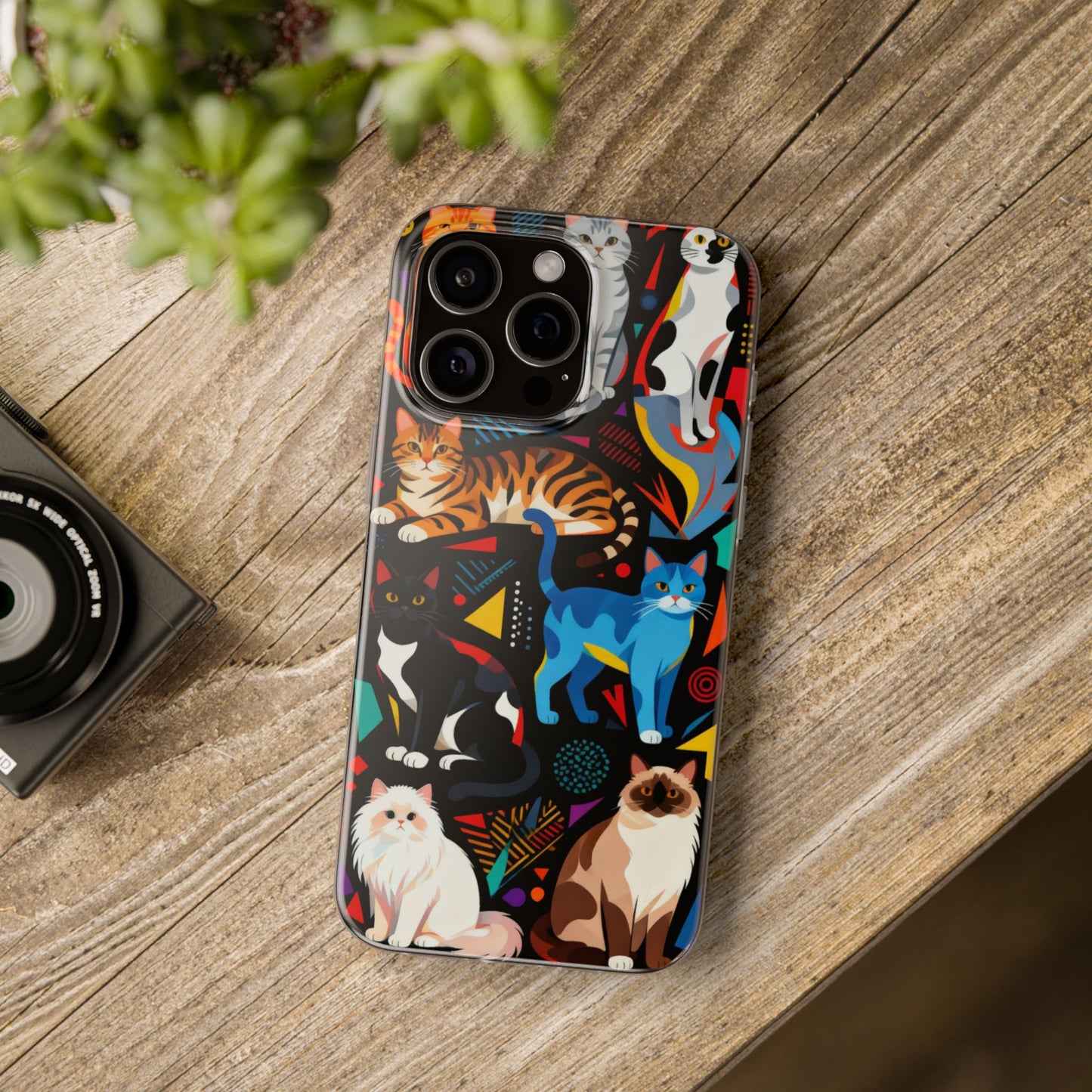Colorful Cat Art Phone Case